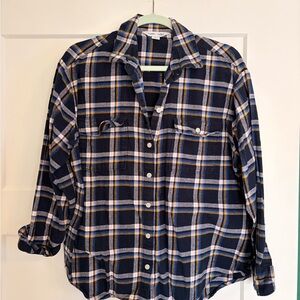 Old Navy Blue and Yellow Checkered Shirt
